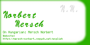 norbert mersch business card